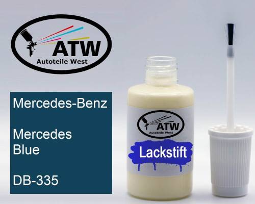 Mercedes-Benz, Mercedes Blue, DB-335: 20ml Lackstift, von ATW Autoteile West.